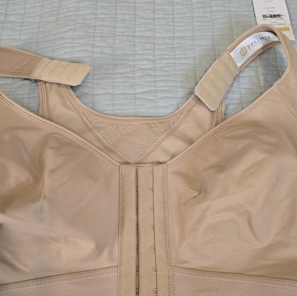 DELIMIRA Women's Front Closure Bra Full Coverage WF Back Support Posture 38E NWT - Picture 4 of 8